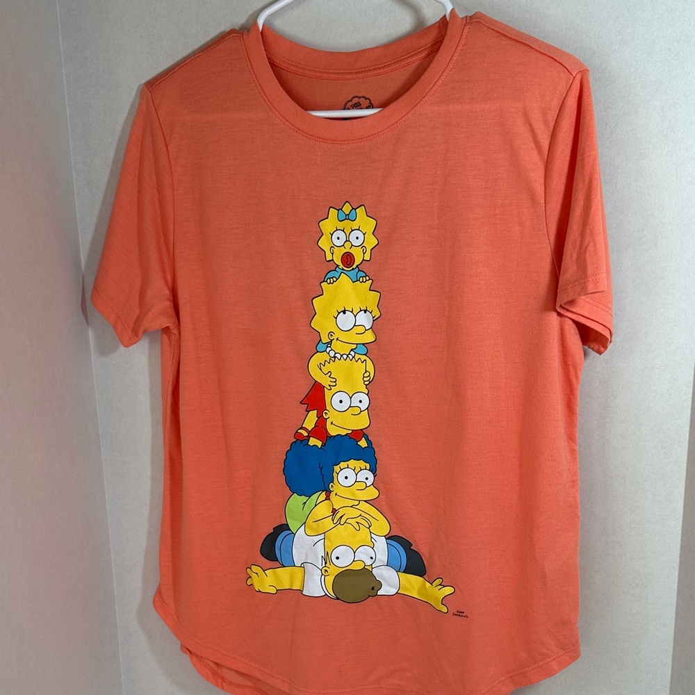 Simpsons coral short sleeve shirt size extra large 15/17